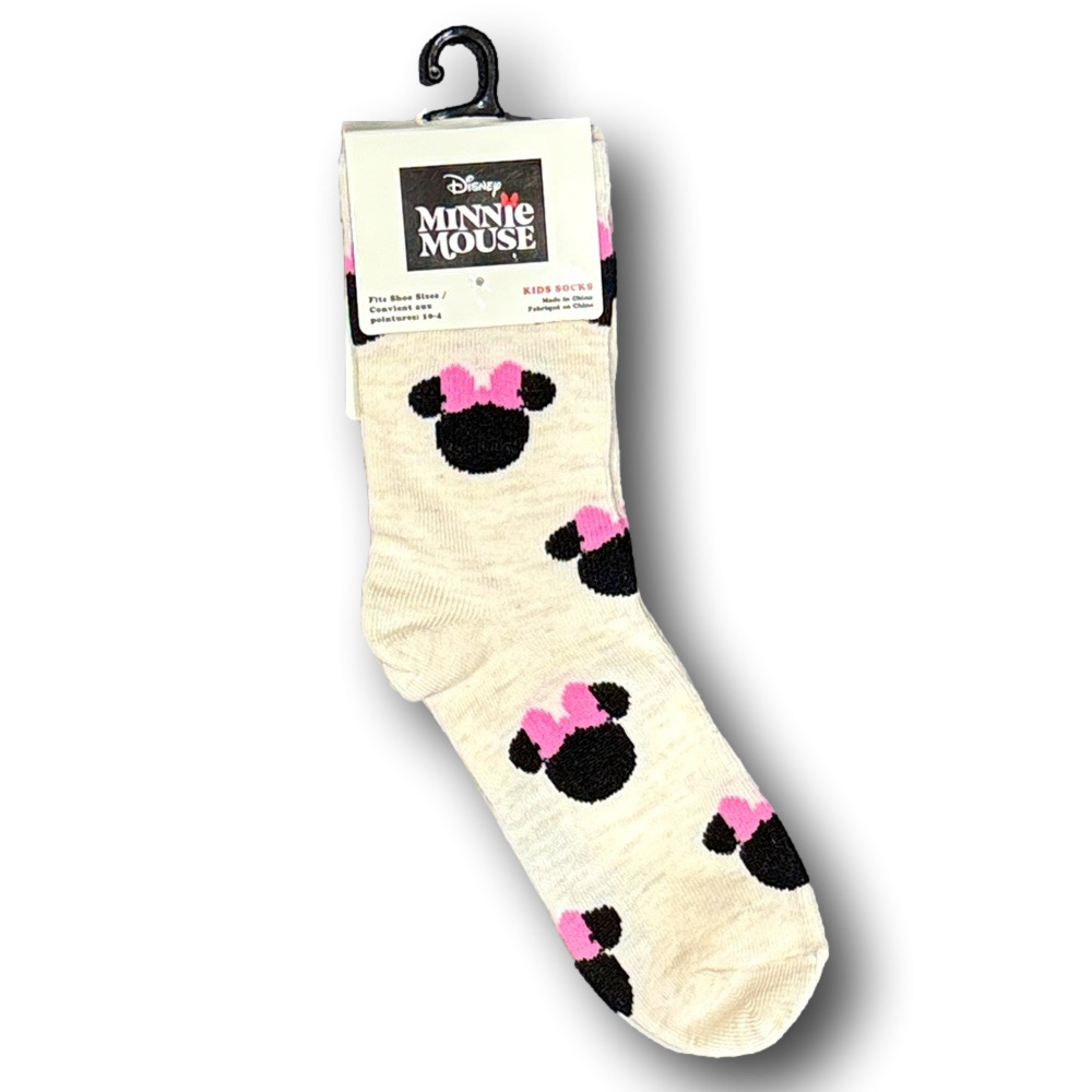 Kids Minnie Mouse Disney Funny Novelty Crew Socks - NWT